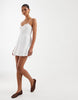 Hollister strappy button front mini dress in white