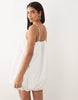 Vero Moda cami strap bubble hem mini dress in white
