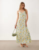 Miss Selfridge summer cami maxi dress in yellow floral print