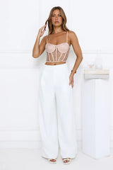 She's Dazzling Crop Top Rose Gold
