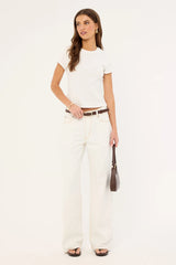 L&t Relaxed Baby Tee White