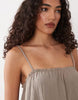 JDY Tall cheesecloth sleeveless maxi dress in light brown