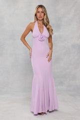 Lavender Glow Halter Maxi Dress Lilac