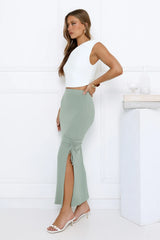 One Off Maxi Skirt Sage