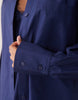 poplin oversized shirt dress in navy - part of a set