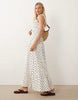Miss Selfridge polka dot seersucker shirred detail maxi dress