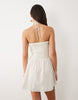Esmee broderie halter mini dress in cream