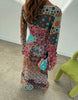 Never Fully Dressed Petite Aria mesh midaxi dress in pastel print