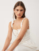 Miss Selfridge seersucker shirred detail maxi dress in cream