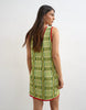Topshop knit sleeveless plaid mini dress in green