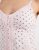 Hollister strappy button front mini dress in pink polka dot