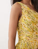 Lace & Beads one shoulder tulle maxi dress in yellow floral