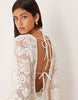Minette beach crochet lace mini dress in cream