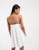 ONLY embroidery detail mini dress in white