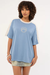 Rusty Bullet Brooks Oversize Tee Dusty Blue