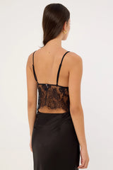 Motel Kaika Top Lace Black