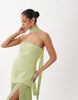 Gina Tricot dropped waist scarf maxi dress in green