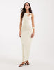 4th & Reckless fine knit gold hardware cut out detail sleeveless dress in lemon