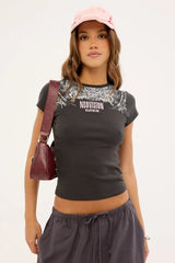 Neovision Weeping Angel Baby Tee Washed Black
