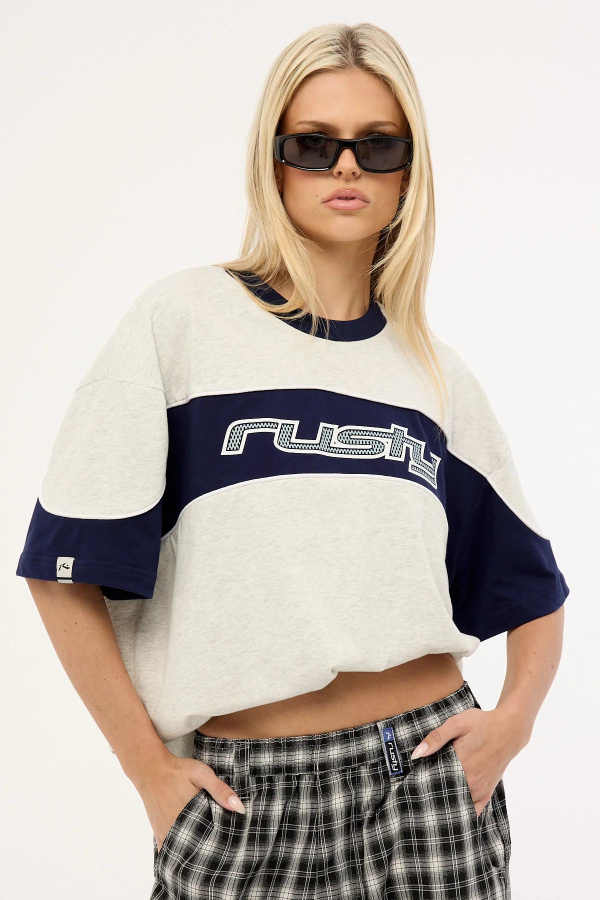 Rusty Kinetic Oversize Tee Ecru Marle