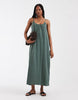 Vero Moda Tall chuck on cami maxi dress in khaki