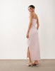 lace trim ellen slip cami dress in pink