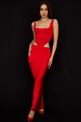 scarlet mesh corset