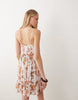 Accessorize floral tie front mini beach dress in ivory