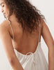 Monki crinkled tiered floaty maxi dress with low tie back detail in brown gradient print