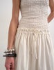 Topshop dropped waist heavy cotton maxi dress in white