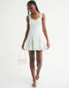 Abercrombie & Fitch lace trim mini dress in green gingham