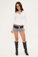Luck & Trouble Lumia Knit Short Grey Marle