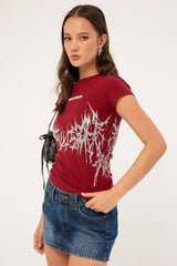 Neovision Infernal Baby Tee Burgundy