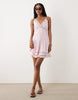 Miss Selfridge cami lace detail mini dress in pink