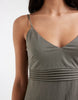 ONLY bust detail maxi cami dress in khaki