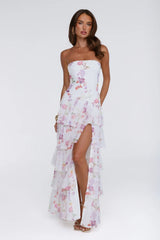 Styled For Sunshine Strapless Maxi Dress White