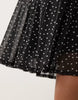 Mamalicious Maternity sleeveless mesh midi dress in black and white dot print