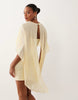 Gina Tricot cape mini dress in pale yellow