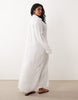 Esmée Curve maxi beach shirt summer dress in white