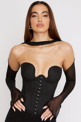 black structured corset