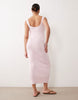 Maternity cotton blend scoop back dress in pink