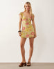 Miss Selfridge frill sleeve mini dress in floral print
