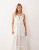 Iisla & Bird ruffle maxi dress in white