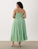 Lace & Beads Plus broderie cotton corset midaxi dress in bright green