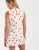 mini dress in red polka dots