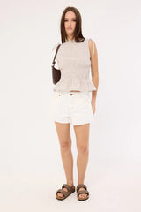Thrills Lola Low Rise Baggy Short Vintage White