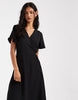 ONLY wrap midi dress in black