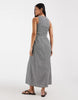 ONLY sleeveless midaxi smock dress in black gingham