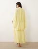 Daska chiffon high neck blousson maxi dress in lemon