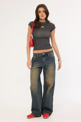 Neovision Requiem Street Baby Tee Washed Black